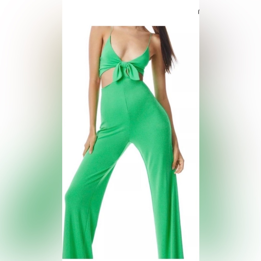 Alice + Olivia Havana Green Cutout Jumpsuit